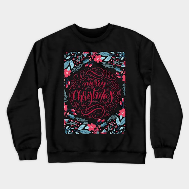 Merry Christmas Crewneck Sweatshirt by Diannas